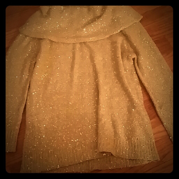 Beige sparkly sweater