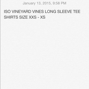 ISO VINEYARD VINES LONG SLEEVE TEE
