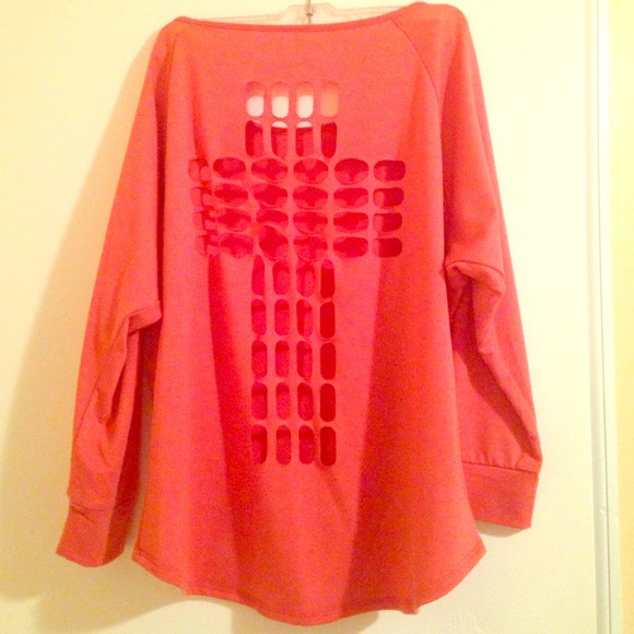 Sweaters - Cross Cutout Back Sweatshirt