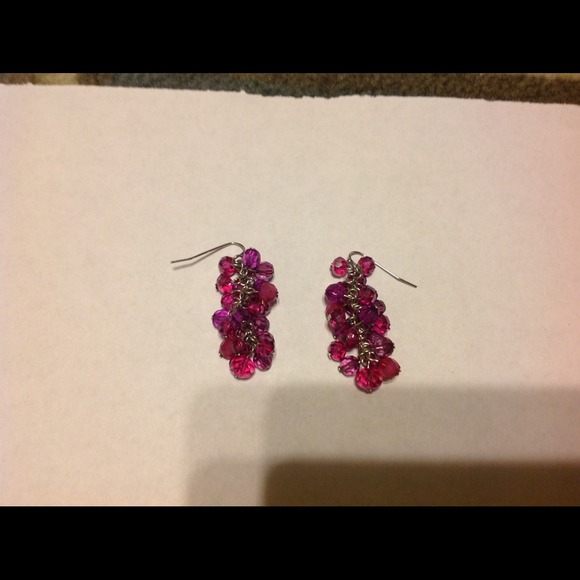 White House Black Market grape cluster earrings