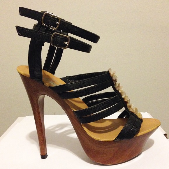 Sexy Black/Brown Sandal Platforms