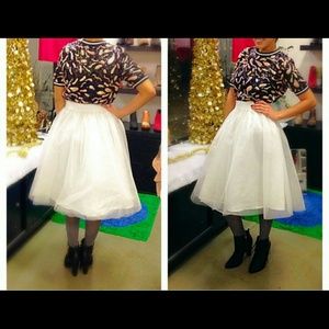 Black and pink sequin crop top