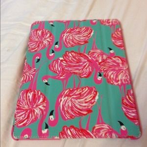 Pink flamingo lilly pulitzer iPad 2 case.