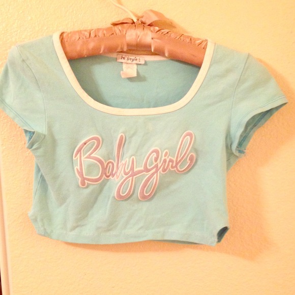 Baby Girl Blue Crop Top