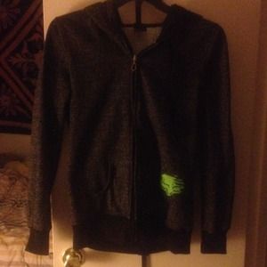 Charcoal & green hoodie