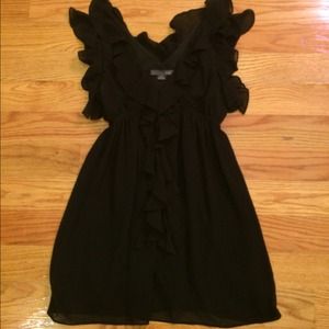 Black flowing empire waste dress