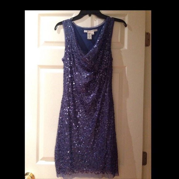 Max Studio blue sequin dress
