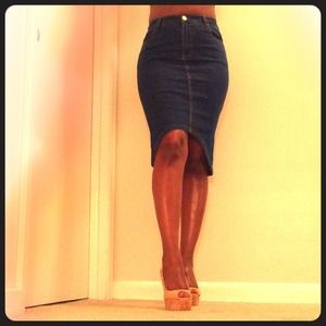 Denim Hi Lo Skirt