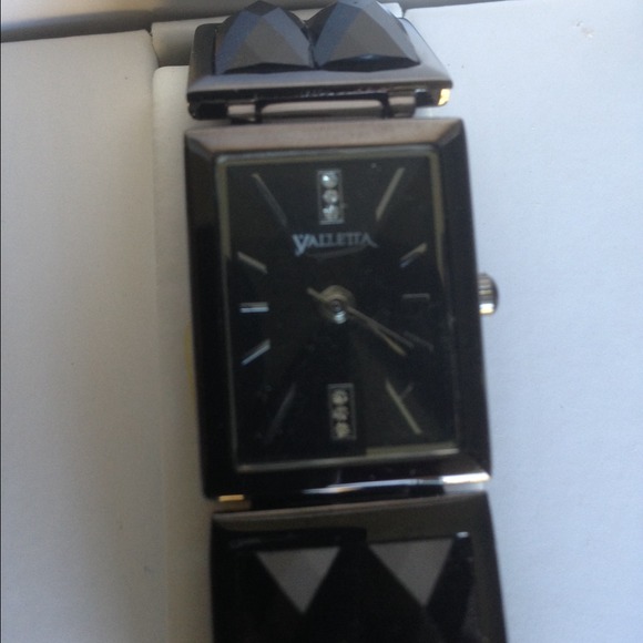 Black glass/crystal watch - Picture 2 of 3