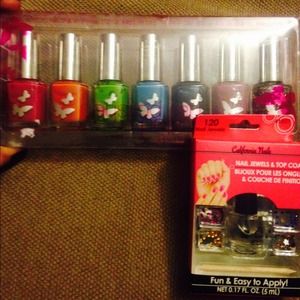 Brand new nail polish and nail Gems