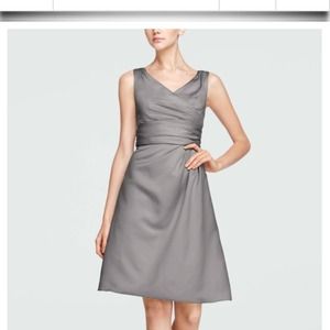 Grey satin dress