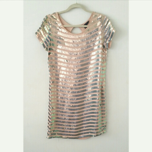 French Connection Sequin Shift Dress Size 6
