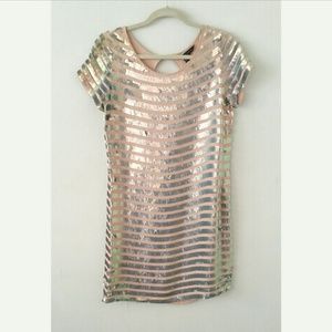 French Connection Sequin Shift Dress Size 6