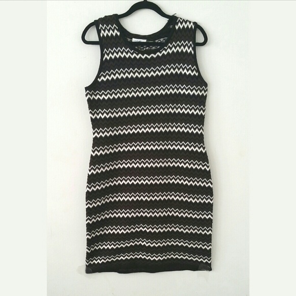 Calvin Klein Chevron Print Sweater Dress Size L