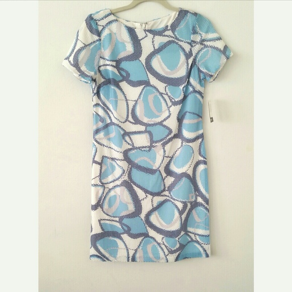 Muse Sequin Graphic Print Dress Size 10