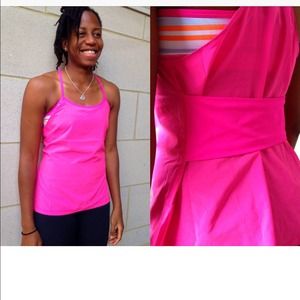 Lululemon amped tank raspberry glo multi stripe