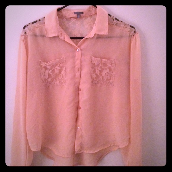 High low lace back shirt