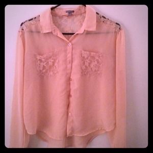 High low lace back shirt