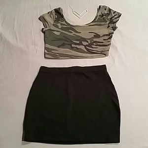 Camo Crop Top