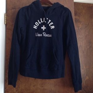 Hollister Navy Blue Hoodie - Size L
