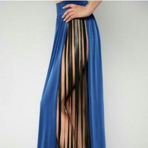 Maxi skirt faux leather fringes comfy fit✔️💃😻😍