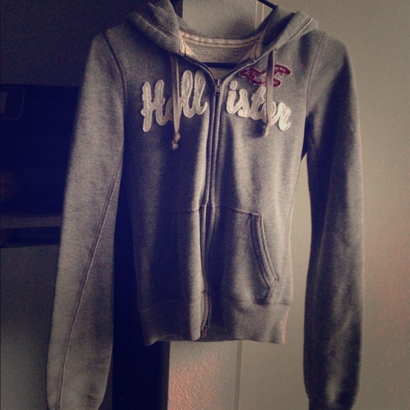 Gray Hollister zip up