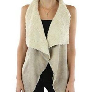Suede Draped Vest