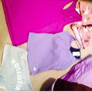 Shorts and workout shirts