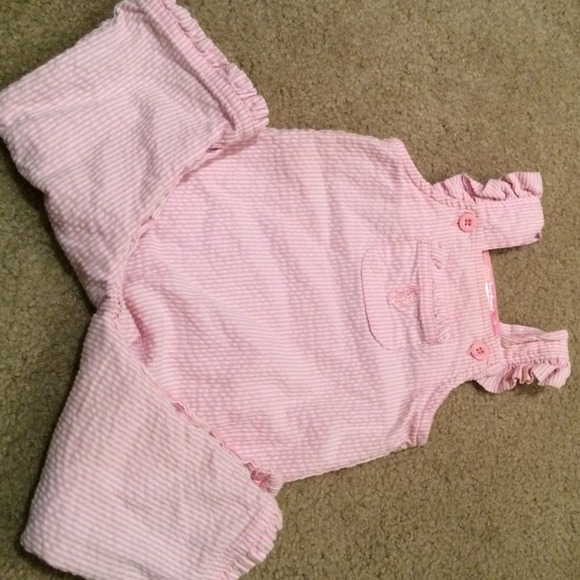 3-6 month romper. 6 month jeans - Picture 2 of 4