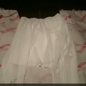 Black and white high low dress