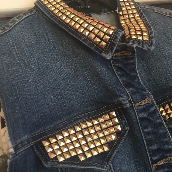 Studded Denim Vest - Picture 2 of 2