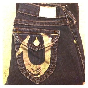 True Religion Gold Foil Joey jeans