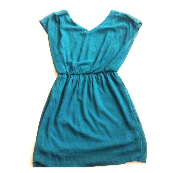 Lush Emerald green chiffon dress