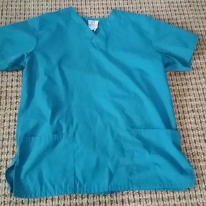 Teal scrub top