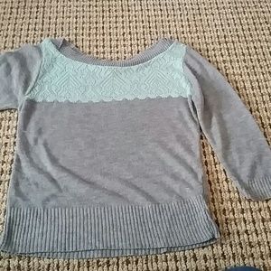 Lace top short sweater