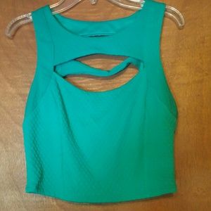 Green crop top