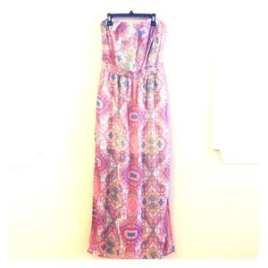 Bohemian chiffon maxi dress