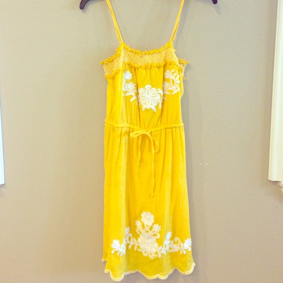 Spaghetti strap embroidered dress