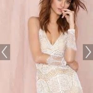 For love and lemons antiqua mini dress white