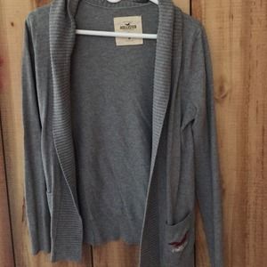 Hollister gray cardigan sweater