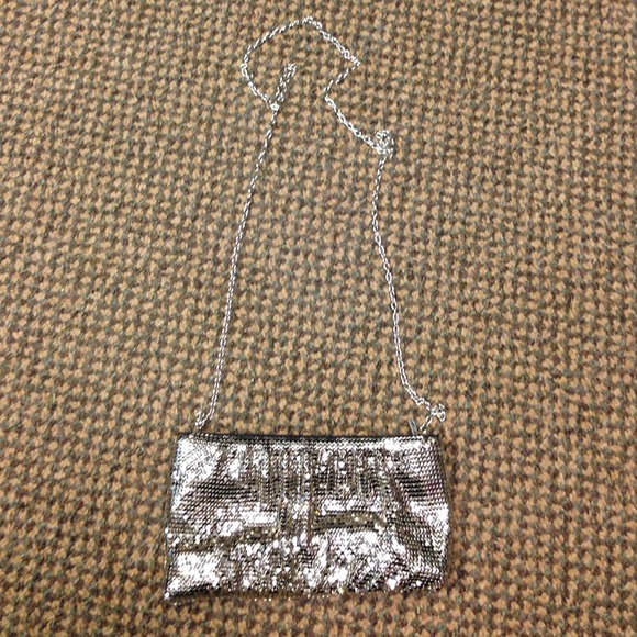 BCBG silver mesh evening bag - Picture 2 of 3