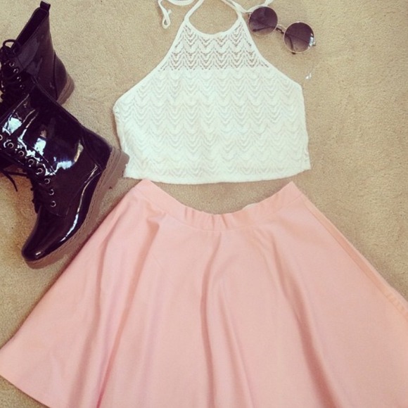 Crochet White Halter Top