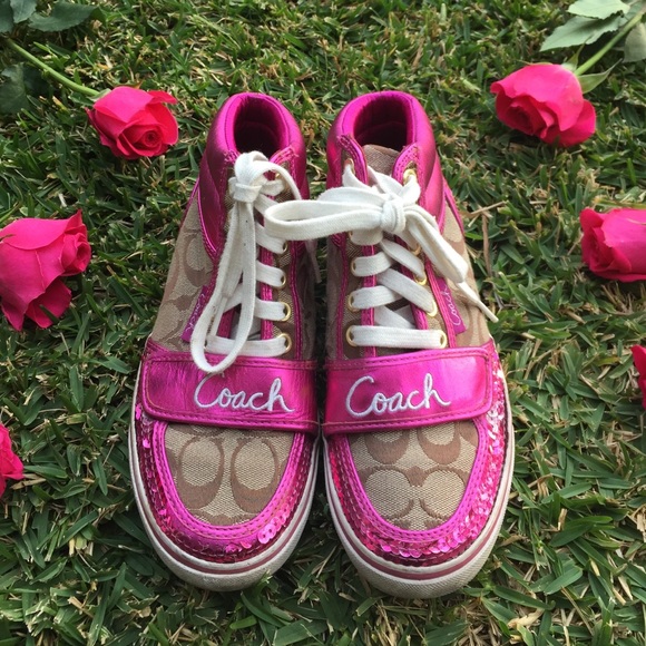 Pink Authentic Coach Shoes