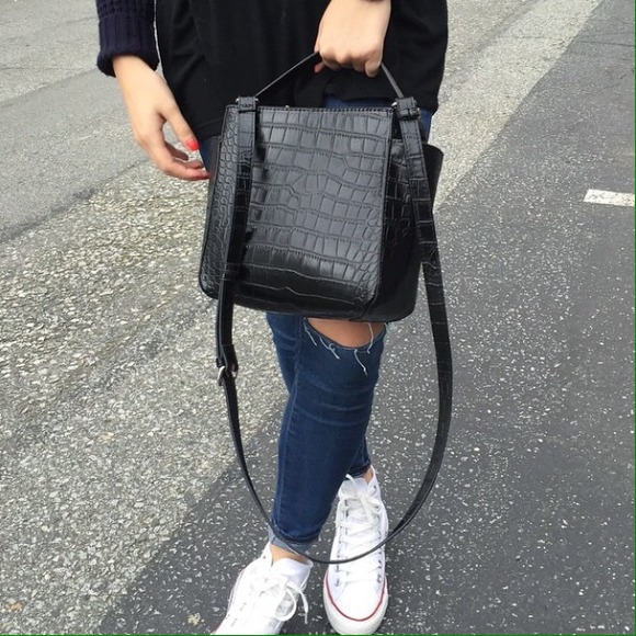 Zara croc bucket bag