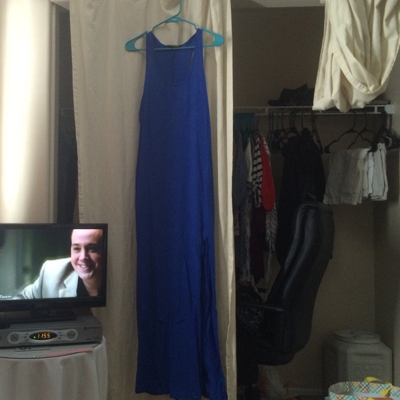 Royal Blue Express RacerBack Maxi Dress with Slit