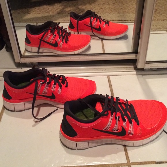Nike Shoes - Nike Bright Orange 5.0 Free Runs
