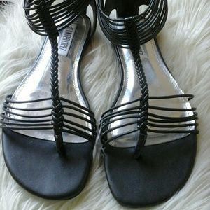 Black strappy j lo sandals