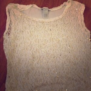 Lace Sparkle Charlotte Russe Top