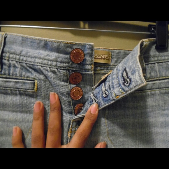 PRICE REDUCED! Distressed Jean mini skirt - Picture 3 of 3