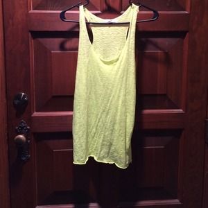 21 neon yellow/green tank top